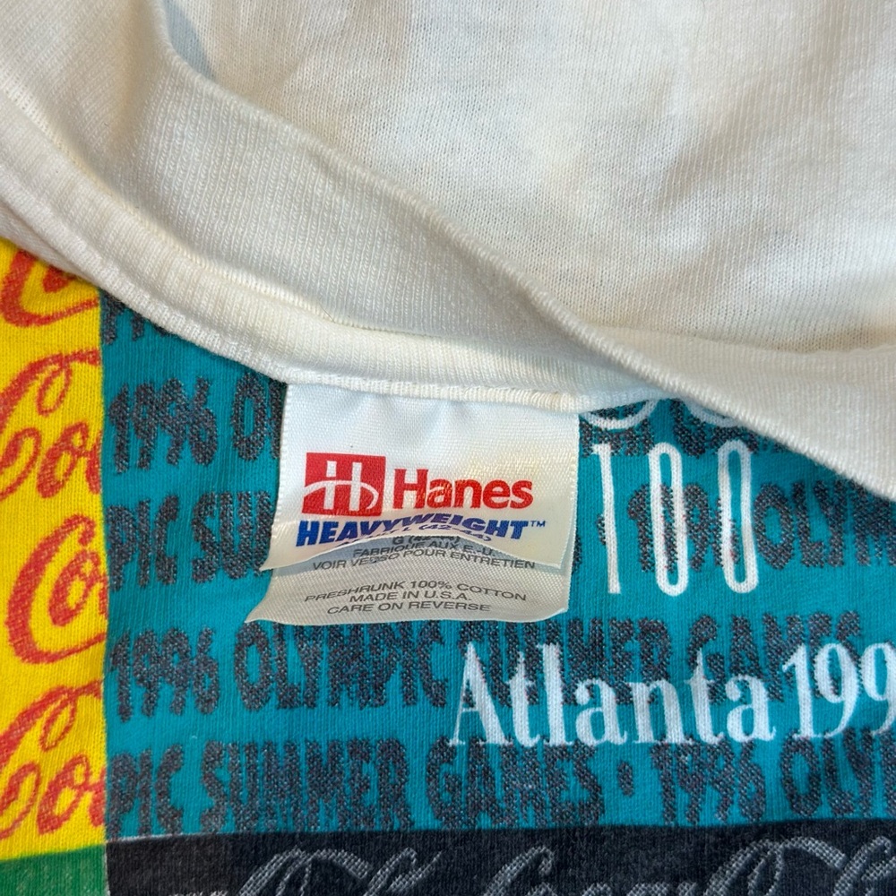 Coca-Cola Multicolor Olympic Block Graphic Tee - Red, Green, Teal, Yellow - Picture 5 of 10